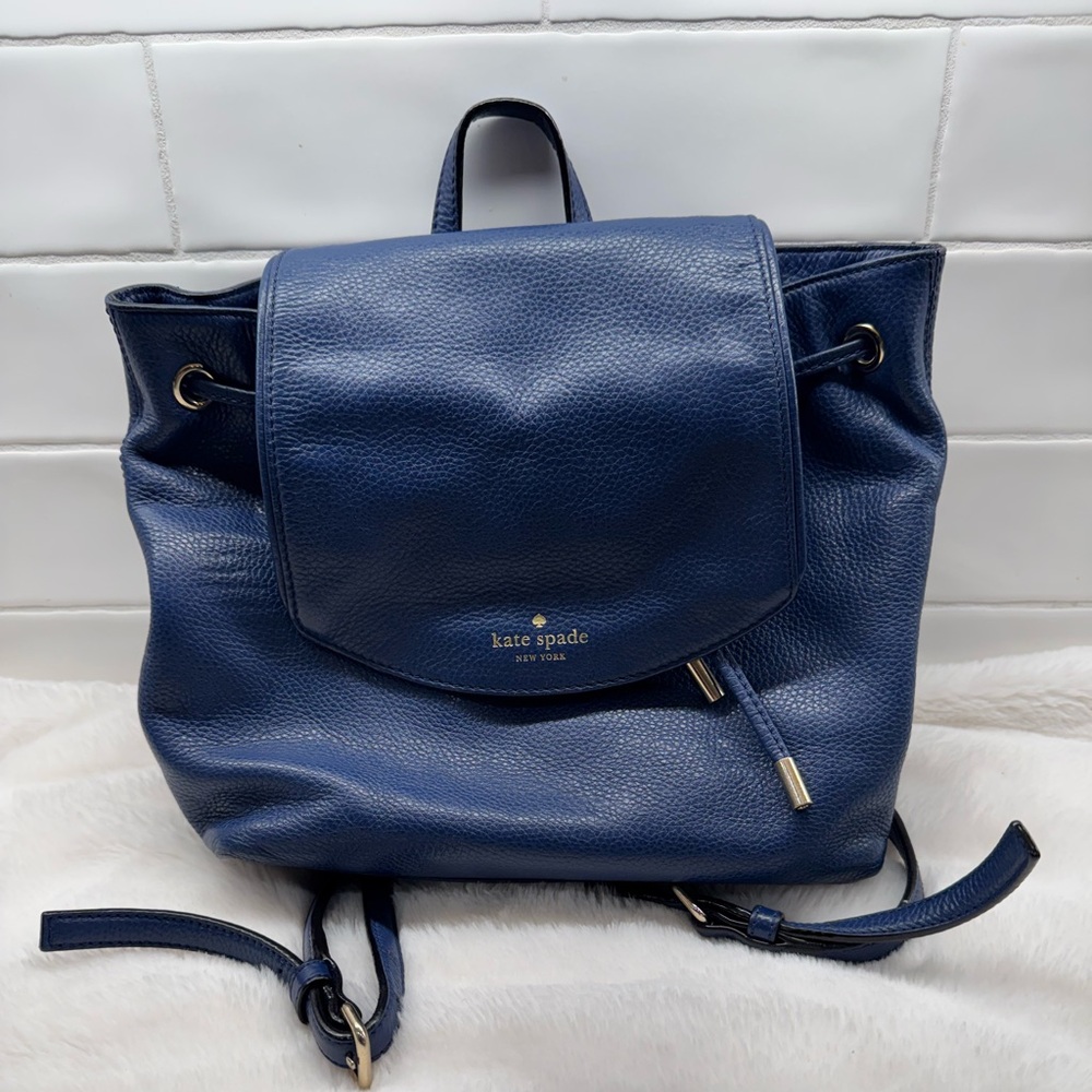 Kate Spade mini backpack. Adorable, cobalt blue. Like new condition